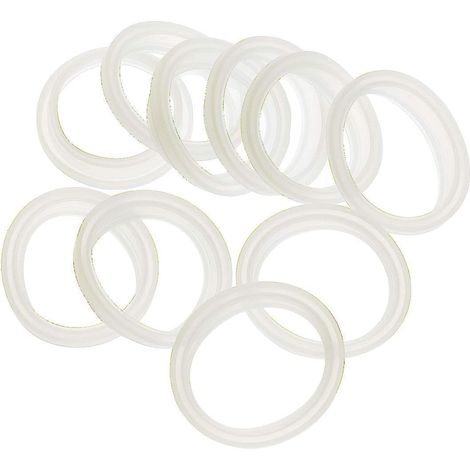 Paquete de 10 juntas de silicona para botellas de vidrio y tapas de termos, 3,5 cm, herméticas garantizadas, blancas, 3,5 cm