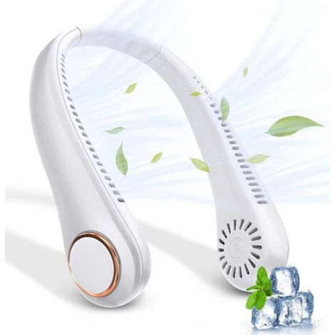 Leafless Neck Fan, USB Rechargeable Portable Neck Fan, 360° Adjustable Neck Fan (1/5)