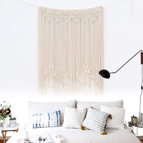 Macrame - Suspension Murale En Coton - Décoration Boho Pour Porte Ou Mur - 115 x 100 cm (1/5)