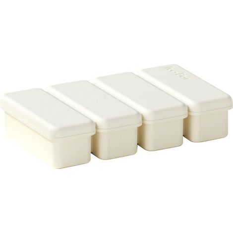 Moule à glaçons en silicone avec couvercle, bac à glaçons compartimenté blanc pour bar et usage domestique, fabrication de glaçons maison (1/5)