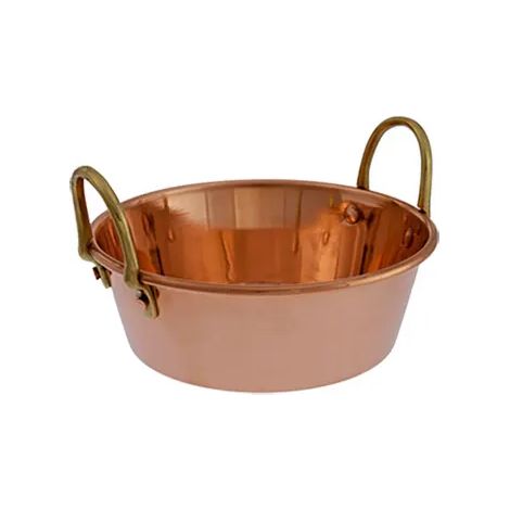 Topf, Marmeladentopf - Kupfer und Messing, Diameter:16 cm