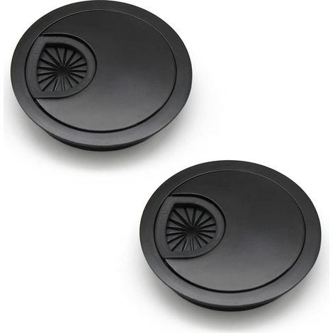 Lot de 2 cache-câbles, QttvbTna, zinc, noir, 60 mm (1/5)