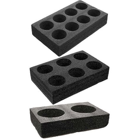 Plateau porte-gobelet portable avec porte-gobelet, idéal pour le café et le thé, parfait pour les pique-niques, la maison et les fêtes, ensemble de 3 pièces. (1/5)