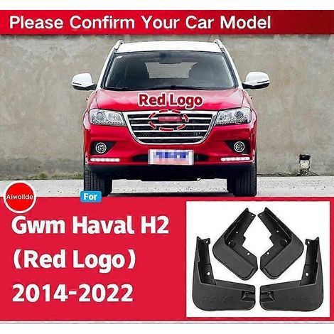 Schmutzfänger für Great Wall Haval H2 (2014–2022), Modelljahr 2019, Spritzschutz, Schmutzfänger vorne und hinten, Kotflügel, Auto-Außenzubehör – H2-Logo in Rot