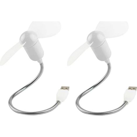 2 pièces Ventilateur USB Mini Flexible Ventilateur Silencieux Portable pour Bureau École et Maison pour Ordinateur Portable et Chargeur Électrique Couleur Couleur Aléatoire (1/5)