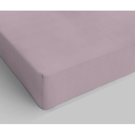 Italian Bed Linen Lenzuolo sotto con Angoli Max Color, Cotone, Rosa Antico, 1 Posto e Mezzo Francese (1/3)