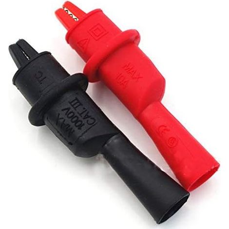 AC15 Insulated Test Probe Push On Alligator Clips Crocodile Clamps Use for Test Leads (1/5)