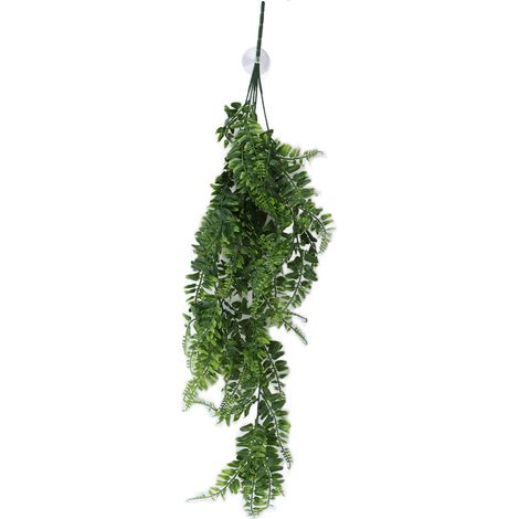 Plantes artificielles suspendues en résine, imitation de lianes et de fougères, pour la décoration d'aquariums et de terrariums. (1/5)