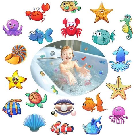 Autocollants antidérapants, 20 Pièces Anti Glisse pour Baignoire et Douche - Imperméable, Durable - 90 x 110 mm, pour Une Meilleure résistance de Surface Protection bébés et Adultes-Fei Yu (1/5)