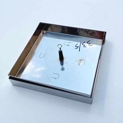 Sigillo 230 x 230 x h 80mm chiusino di acciaio inox leggero da riempimento (1/5)