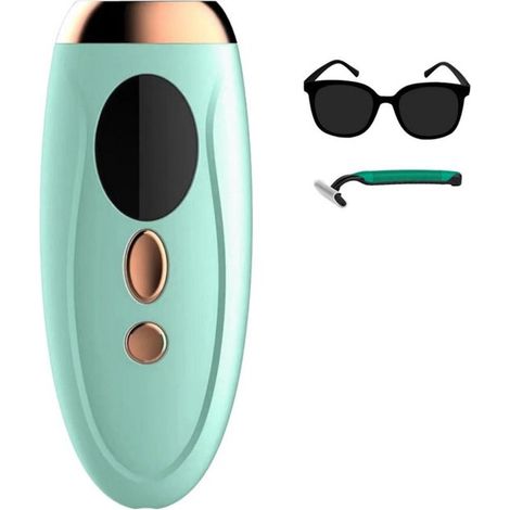 Dispositivo di epilazione a luce pulsata intensa (IPL) - 999.999 flash - 2 modalità - 5 livelli di energia - Dispositivo di epilazione laser - Epilazione laser definitiva per viso, corpo, ascelle e ve