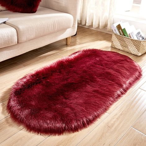 Tapis En Laine Artificielle - 40 x 60 cm - Antidérapant - Pour Chambre Salon Entrée Porte Fenêtre Lit Siège - Tapis Mini Intérieur (1/4)