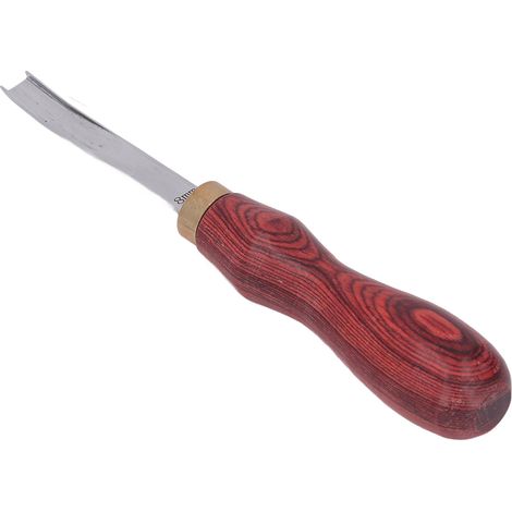 Cuir, manche en bois, outils en cuir, outil à biseauter les bords du cuir) (1/5)