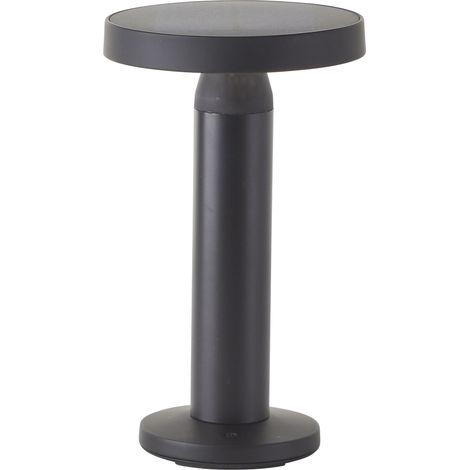 Lampe de table d'extérieur LED Brilliant Lampe de table d'extérieur LED Magua, solaire, 22 cm, 220 lm, 4000 K, métal, noir (1/5)