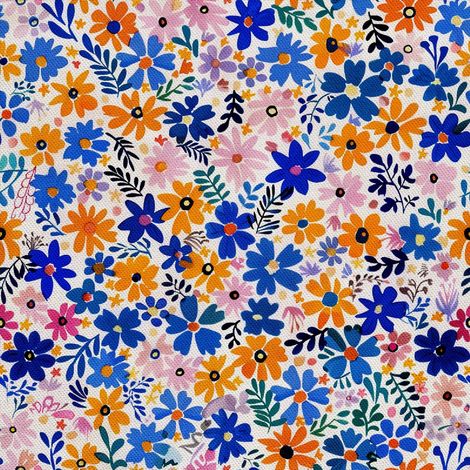 Tela Oxford para decoración de exteriores - Motivo de flores I DX5480 (1/5)