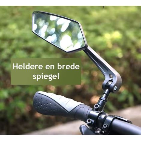 Rétroviseur gauche pour vélo – 360° réglable – Noir – Bande réfléchissante incluse – E-bike (1/4)