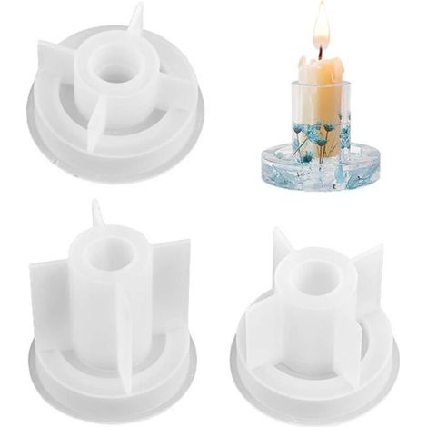 Silikonform für Kerzenständer – Runde Silikonform zum Selbermachen von Kerzenständern, Bastelarbeiten, Heimdekoration, Kunsthandwerk und kreativem Kerzenständer-Herstellungswerkzeug - Crezuo