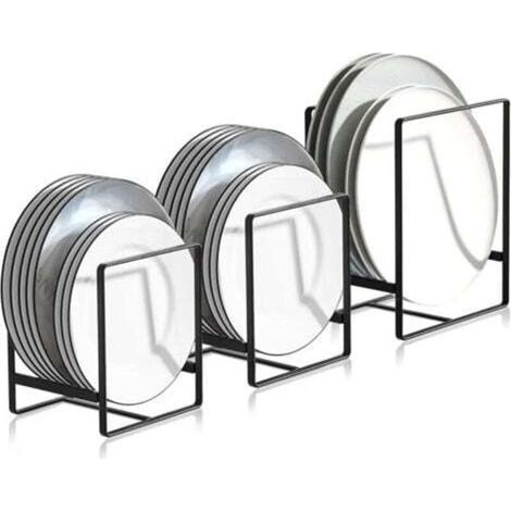 3 Pièces Range Couvercle Casserole, Égouttoirs en Métal Multifonctions, pour Armoires de Cuisine, Plaques de Rangement, Vaisselle et Couvercles de Casseroles (1/4)