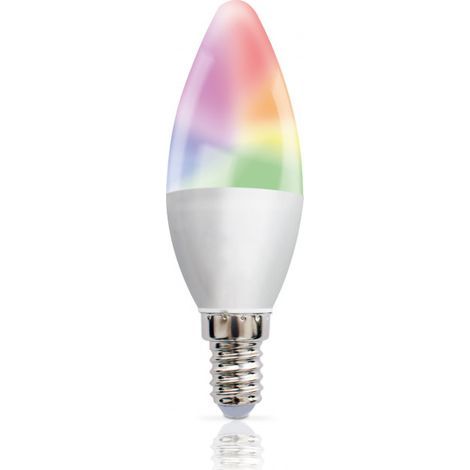 Ampoule E14 connectée 4,8 W, couleurs multiples, commande par appli, éclairage personnalisable (1/4)