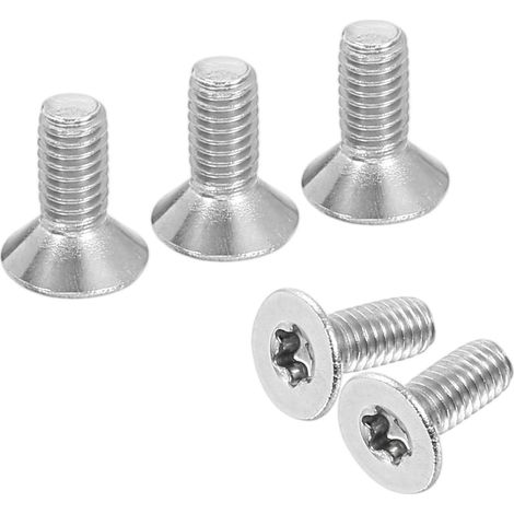25 Pièces Vis Machine À Tête Plate Torx M4-0.7 x 10mm Argenté (1/5)