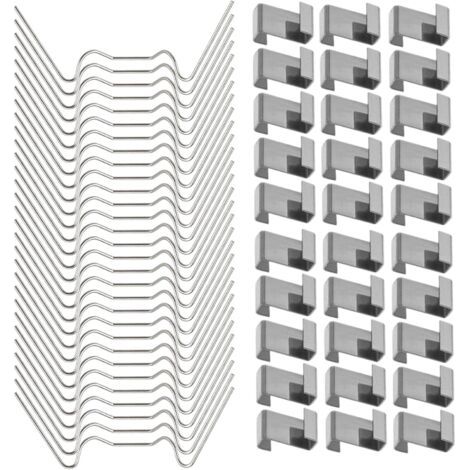 100 Pcs Clips de Fixation pour vitre de Verre à Effet de Serre en Acier Inoxydable (avec 50 Clips de Fil W pour vitrage en Serre et 50 Clips de chevauchement en Z pour vitrage de Serre) (1/5)