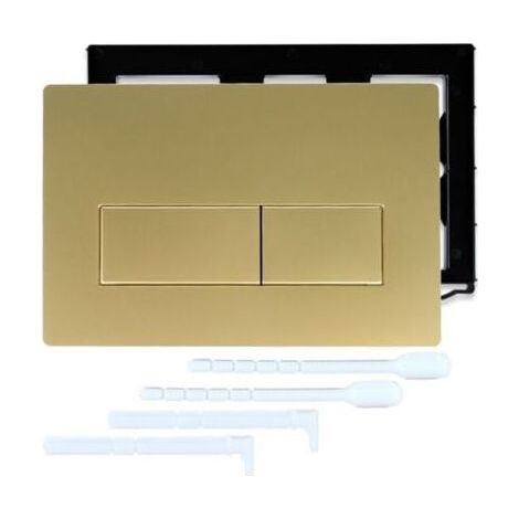 Goldfarbene Spülplatte - Doppelspülung - Kompatibel mit Geberit Sigma UP300/UP320 - Installationsset 245 x 164 mm (1/4)