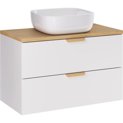 Mobile bagno con lavabo Oria bianco 80cm (1/5)