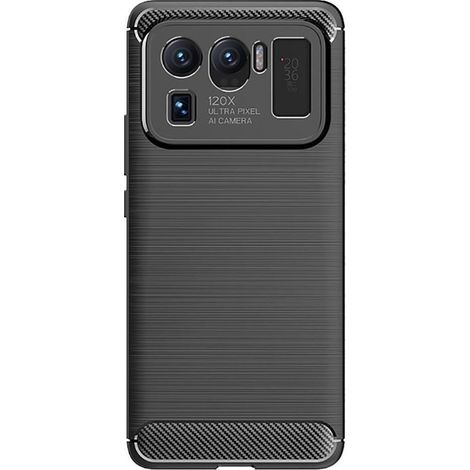 Coque arrière souple pour Xiaomi Mi 11 Ultra - Carbone brossé noir - Étui de protection (1/5)