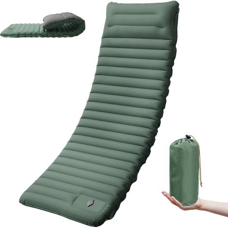 (Vert) Tapis de sol de camping extra épais de 10 cm, idéal pour le camping, la randonnée et la pêche. (1/5)