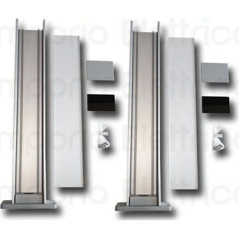nice 2 pcs colonnette aluminium h= 500mm pour 1 photocellule moyenne/grande era post pph1