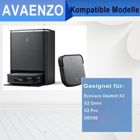 Accessori per aspirapolvere Ecovacs Deebot X2/ X2 Omni/ X2 Pro/ DEX86, 1 spazzola principale 4 panni 4 filtri 6 spazzole laterali 6 sacchetti di ricambio per aspirapolvere (1/4)