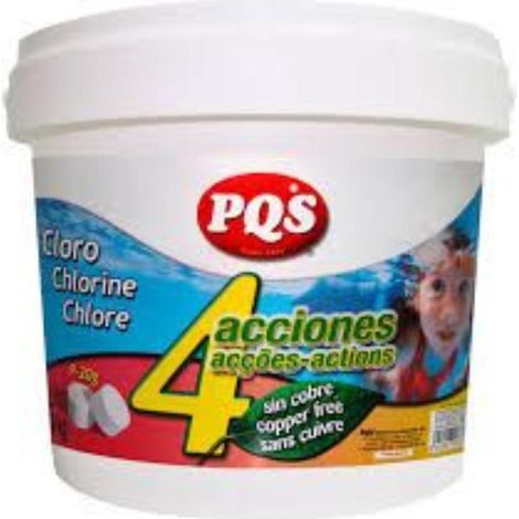 FPLUS cloro 4 acciones sin cobre t-250 gr 5 kgs , PQS CLORO PASTILLAS 4 ACCIONES 250GR 5 KG
Sin sulfato de cobre. Pastilla 250 gr, contenido en Cloro 86%, disolución lenta. 4 acc