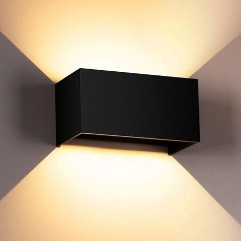 Applique Led 24 W Lampada Da Parete Doppia Emissione Luce Calda 3000k Nero (1/4)