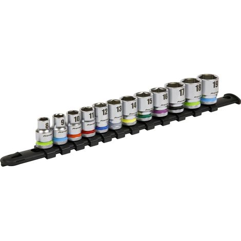 Sealey Metric Socket Set 12pc 3/8""Sq Drive 6pt WallDrive Standard Length AK2660