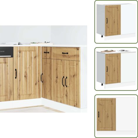 Meuble de base de lavabo Lucca chêne artisanal bois ingénierie - Meuble Bas Du Lavabo - Meubles Bas Du Lavabo - Meuble Bas De Cuisine - Meuble Bas Du Lavabo Pour Cuisine