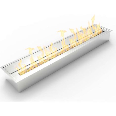 Dmora - Brenner Andezeno, Kochfeld, Heizelement, Verbrenner, Made in Italy, 19x92 h10 cm, Silber