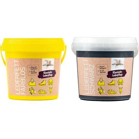 B & E Lederfett 2 x 500 ml - schwarz + farblos (1/3)