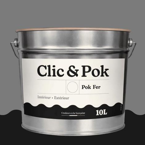 Peinture Fer Antirouille – Métal Extérieur Intérieur, Satinée, Protection Rouille - 10L - RAL 7037 - Gris poussière