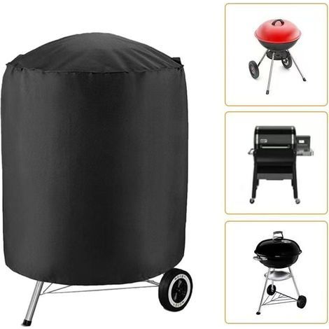 Housse imperméable pour Barbecue -Rond Housse Barbecue,Housse Barbecue Étanche en Tissu Oxford 210D -Housse de Protection Anti-Ultraviolet pour BBQ(70x70 cm) (1/5)