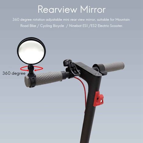 Two black acrylic and plastic round scooter rearview mirrors/scooter reflectors (1/4)