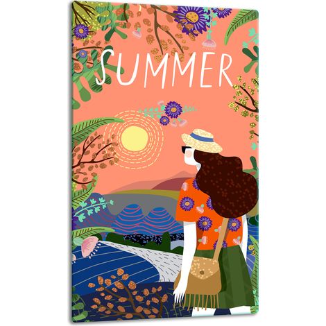 Tischplatte aus Glasplatte 30x52 Sommer (1/5)