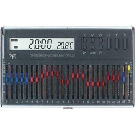 BTP crono termostato giornaliero a cursori grigio - TH/124-GR - 69403610
