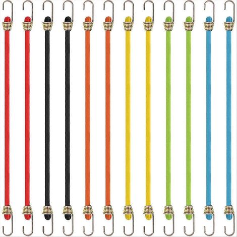 25 cm (10 Zoll) lange Gummispannbänder mit Haken, verbindbarer Planen-/Zeltspanner zur Befestigung (1/5)