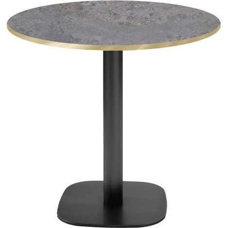 Table ronde Ø 70 cm - modèle Round cladeira chants laiton (1/4)