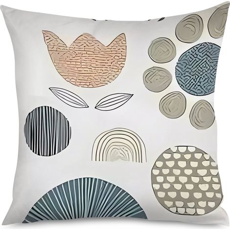 Housse de Housse Coussin Motif Abstrait Géométrique (1/5)