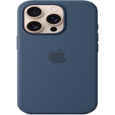 S'applique à Apple Coque en Silicone avec MagSafe pour iPhone 16 Pro - Bleu foncé