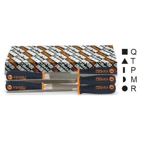 Beta 1719BMD12/S5 Set de limes avec poignée bâtarde 5 Pcs.