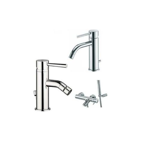 Composizione Light, miscelatori lavabo, bidet e vasca in ottone (1/4)