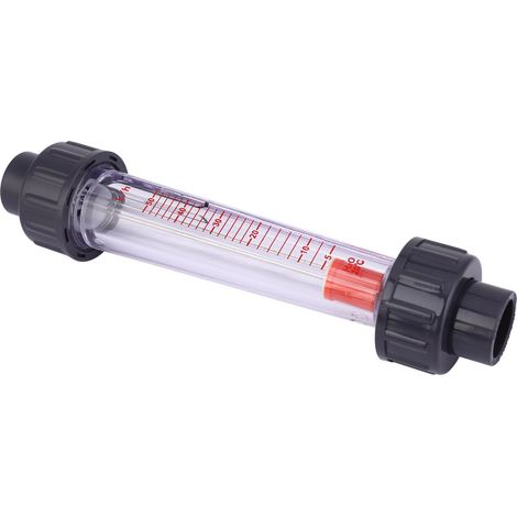 Débitmètre à tube plastique LZB-15(D) - Mesureur de débit de liquide haute précision - Résistant aux acides et aux alcalis - 5-50 L/h (1/5)