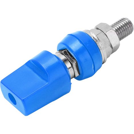 Bloc de jonction laiton 4mm plat M8 100A avec capot bleu pour connexions haute intensité (1/5)